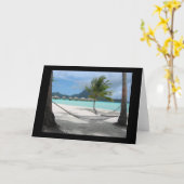 Hängematte auf Bora Bora Karte (Gelbe Blume)