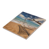 Hängematte auf dem Ufer Fliese (Seite)