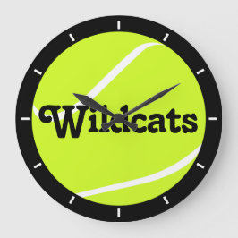 Hängematte für Tennisball - Ball Teamname Große Wanduhr