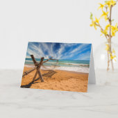 Hängematte im Tropical Beach Resort Karte (Gelbe Blume)