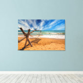 Hängematte im Tropical Beach Resort Leinwanddruck (Insitu (Holzboden))