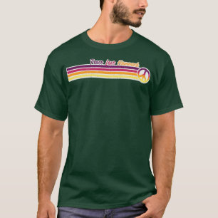 Hängematte Sonnenaufgang Retro Streifen T-Shirt