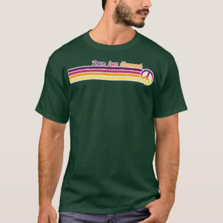 Hängematte Sonnenaufgang Retro Streifen T-Shirt