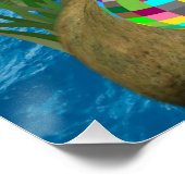 Hängematte Strandblau Poster (Ecke)