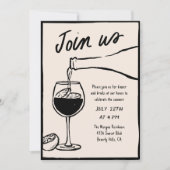 Hängematte Weinkeller Party Einladung (Vorderseite)