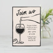 Hängematte Weinkeller Party Einladung (Stehend Vorderseite)