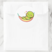 Hängematten Relax Runder Aufkleber (Tasche)