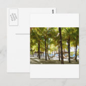 Hängematten und Palmen Postkarte (Vorne/Hinten)