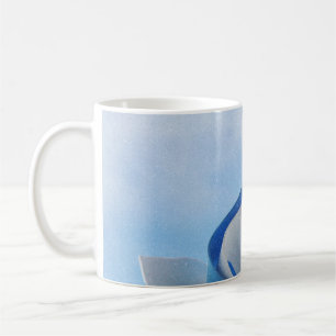 Hängemühle unter bewölktem Skie in Weiß und Blau Kaffeetasse