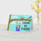 Hängen Sie dort die Ermutigungspapier-Grußkarte ei Karte (Gelbe Blume)