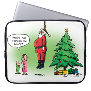 Hängend Santa Verdreht Cartoon Laptopschutzhülle