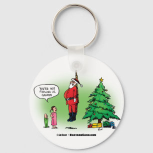 Hängend Santa Verdreht Cartoon Schlüsselanhänger