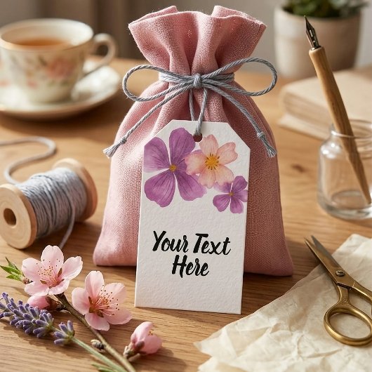Hängende Danksagungsanhänger mit Blumen Geschenkanhänger