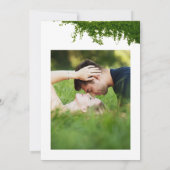 Hängende Efeu-Grün-Hochzeit Save The Date (Rückseite)