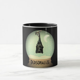 Hängende Fledermaus-Schneekugel schwarz vintage go Tasse