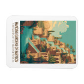 Hängende Gärten von Babylon 7 Weltwunder Magnet (Horizontal)