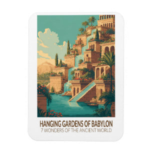 Hängende Gärten von Babylon 7 Weltwunder Magnet