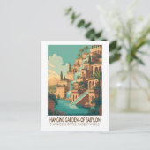 Hängende Gärten von Babylon 7 Weltwunder Postkarte (Stehend Vorderseite)