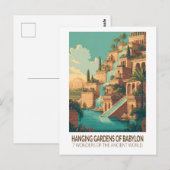 Hängende Gärten von Babylon 7 Weltwunder Postkarte (Vorne/Hinten)