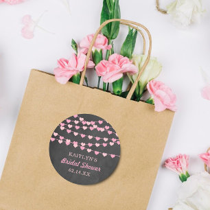 Hängende Herz-Liebes-Hochzeitsdusche Runder Aufkleber