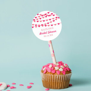 Hängende Herzchen zur Hochzeitsshower-Party Runder Aufkleber