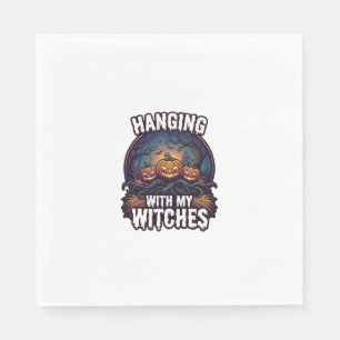 Hängende Hexen Halloween Kürbisse Geisterwald Serviette