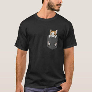 Hängende Katze in der Tasche Süße Katzenliebhaber T-Shirt