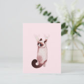 Hängende Katze Postkarte (Stehend Vorderseite)