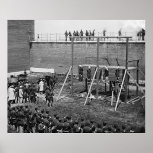 Hängende Körper von Lincoln-Verschwörern, 1865 Poster