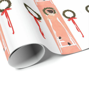 Hängende Kränze Geschenkpapier