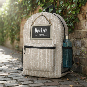 Hängende Kreidetafel Beige ID397 Bedruckter Rucksack