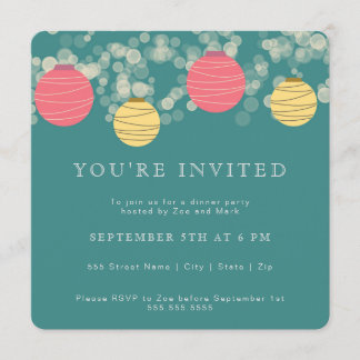Hängende Laternen Einladung