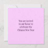 Hängende Laternen - lila Einladung (Rückseite)