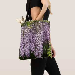 Hängende lila Wisteria-Blüten Tasche