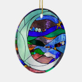 Hängende Mond-Verzierung Keramikornament (Rechts)