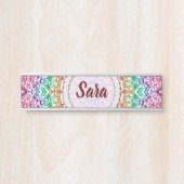 Hängende Namensschild-Mandala Mehndi Art G379 Türschild (Vorderseite )
