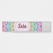 Hängende Namensschild-Mandala Mehndi Art G379 Türschild (Vorderseite )