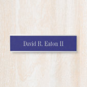 Hängende NamensTeller-Marine gemasert Türschild (Vorderseite )