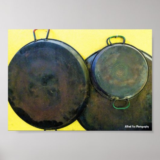 Hängende Paella-Gerichte Poster (Vorne)