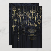 Hängende Schlüssel-Einladung Einladung (Vorne/Hinten)