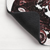 Hängende Skate-Pop-Kunst betitelte Mausunterlage Mousepad (Ecke)