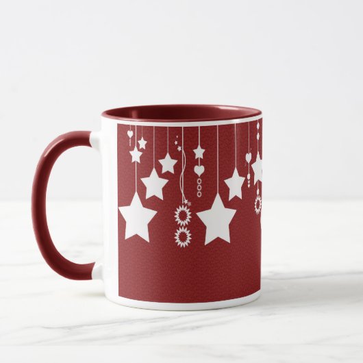 Hängende Stern-WeihnachtsTasse Tasse (Links)