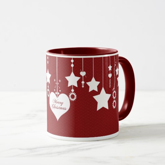 Hängende Stern-WeihnachtsTasse Tasse (VorderseiteRechts)