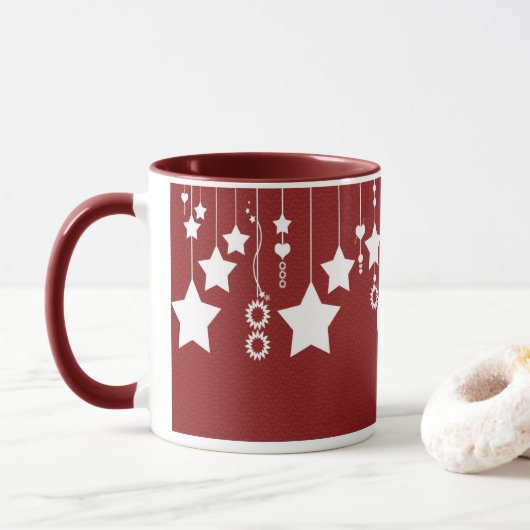 Hängende Stern-WeihnachtsTasse Tasse (Mit Donut)