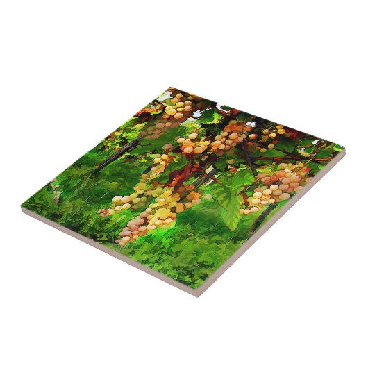 Hängende Trauben auf den Reben Fliese (Seite)