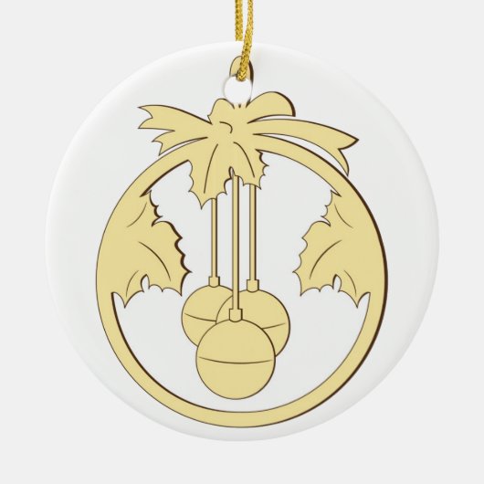 Hängende Weihnachtsdekoration Keramik Ornament (Vorne)