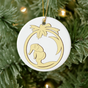 Hängende Weihnachtsdekoration Keramik Ornament