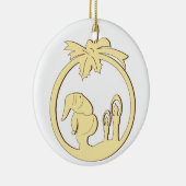 Hängende Weihnachtsdekoration Keramik Ornament (Rechts)