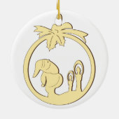 Hängende Weihnachtsdekoration Keramik Ornament (Hinten)