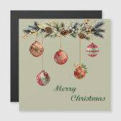Hängende Weihnachtskugeln Magnetkarte (Vorne/Hinten)